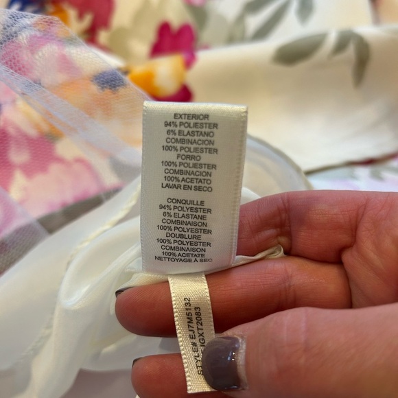 NWT Eliza J Poppy Floral Maxi Print Block Ball Gown Dress Sz 8 Formal Event - Picture 12 of 16